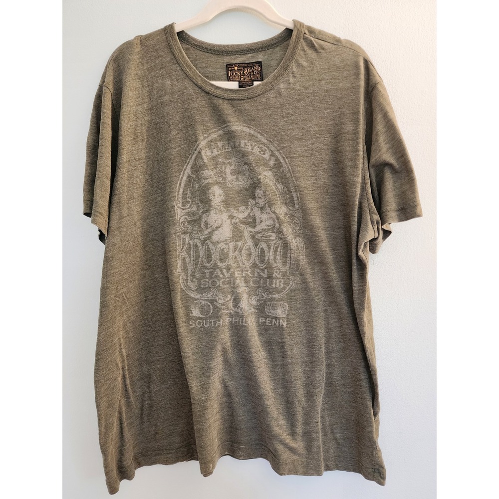 Lucky Brand Omalleys Knockout Tavern Boxing Graphic Tee Shirt South Philly XL